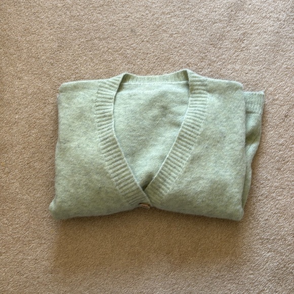 YesStyle Light Sage Green Button Cardigan (S) - Picture 2 of 3